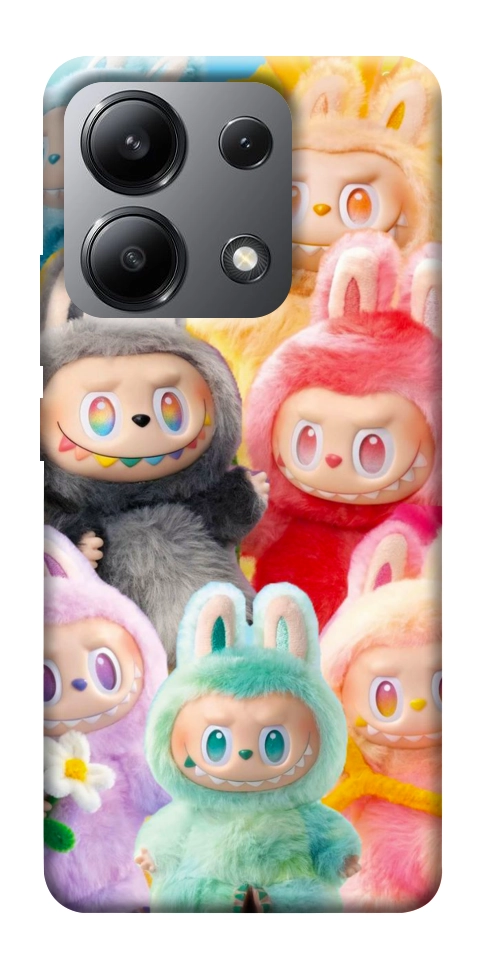 Чехол Rainbow labubu для Xiaomi Redmi Note 13 4G