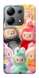 Чехол Rainbow labubu для Xiaomi Redmi Note 13 4G