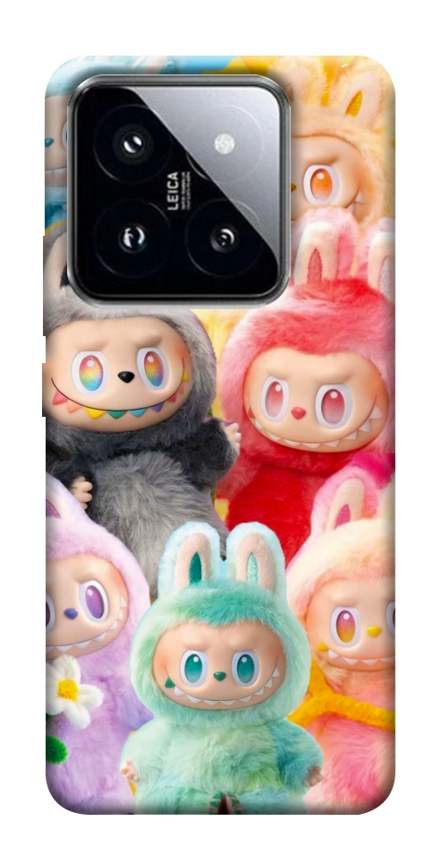 Чехол Rainbow labubu для Xiaomi 14 Pro