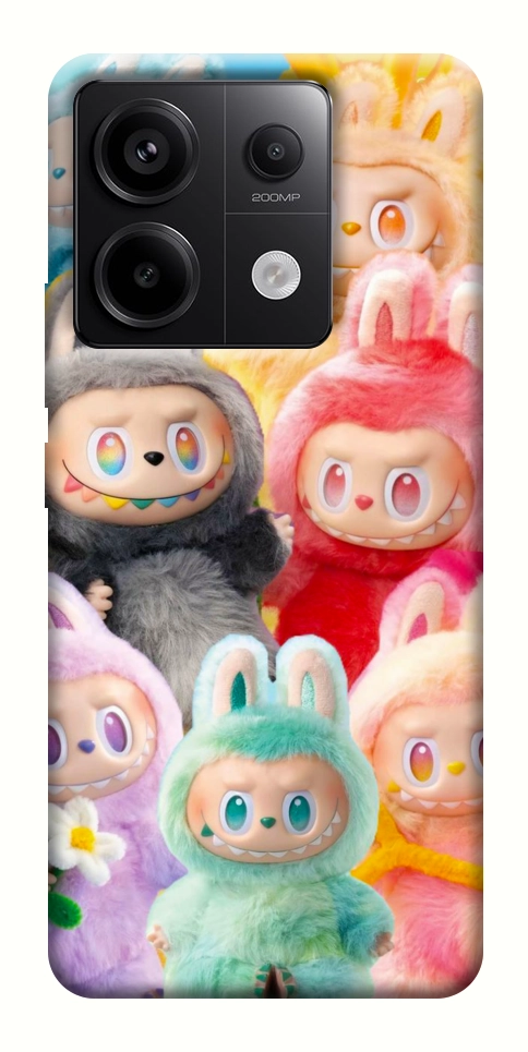 Чехол Rainbow labubu для Xiaomi Redmi Note 13 Pro 4G