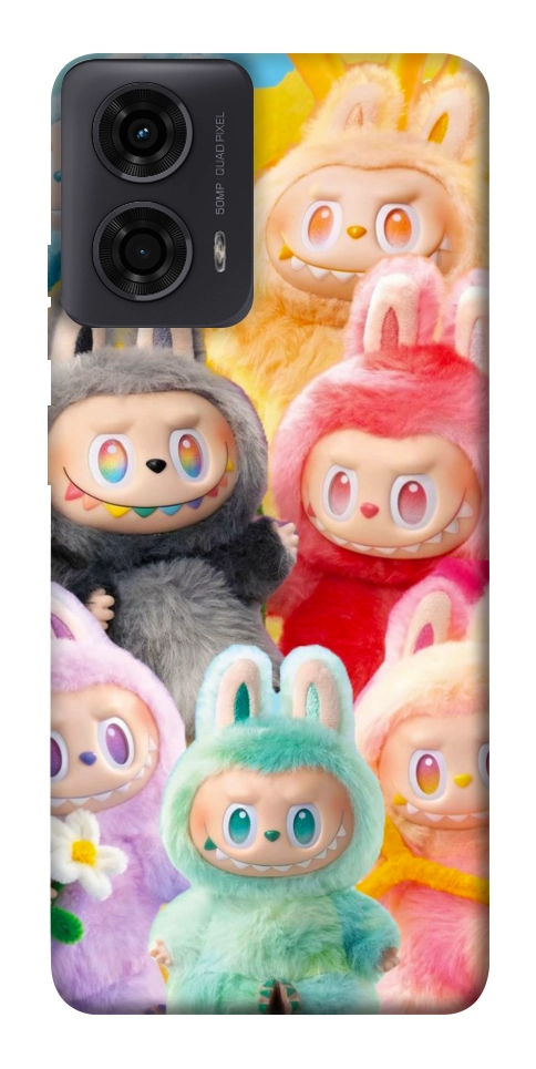 Чохол Rainbow labubu для Motorola Moto G04