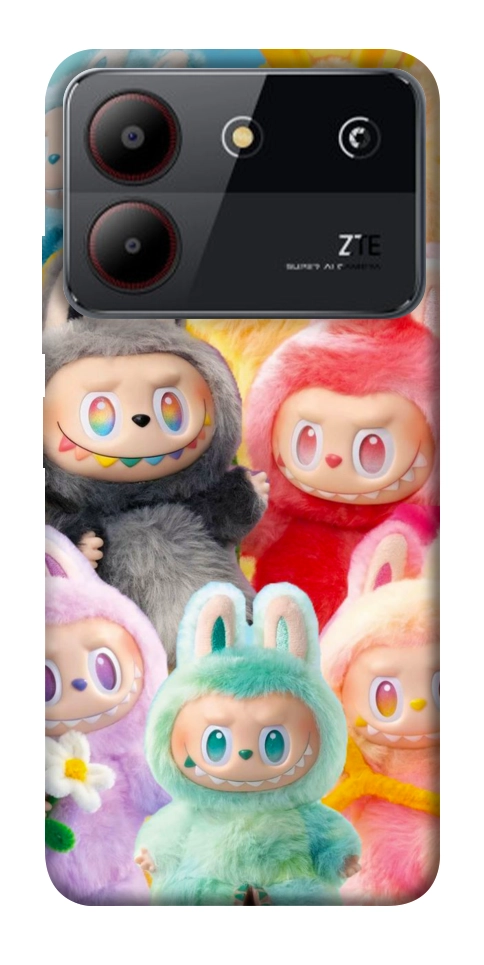 Чехол Rainbow labubu для ZTE Blade A54 4G