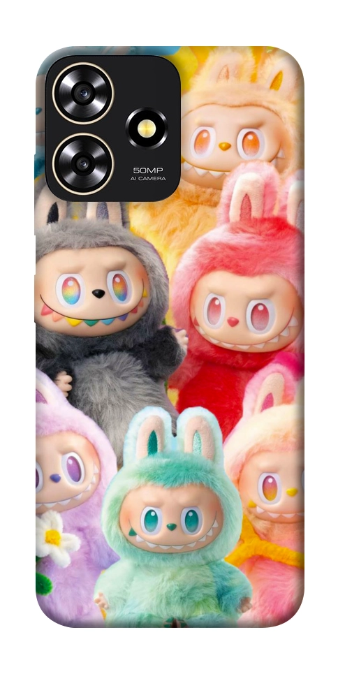 Чехол Rainbow labubu для ZTE Blade A73 4G