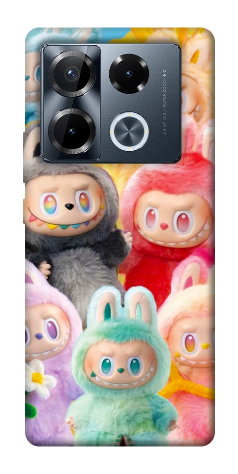 Чохол Rainbow labubu для Infinix Note 40 Pro 4G