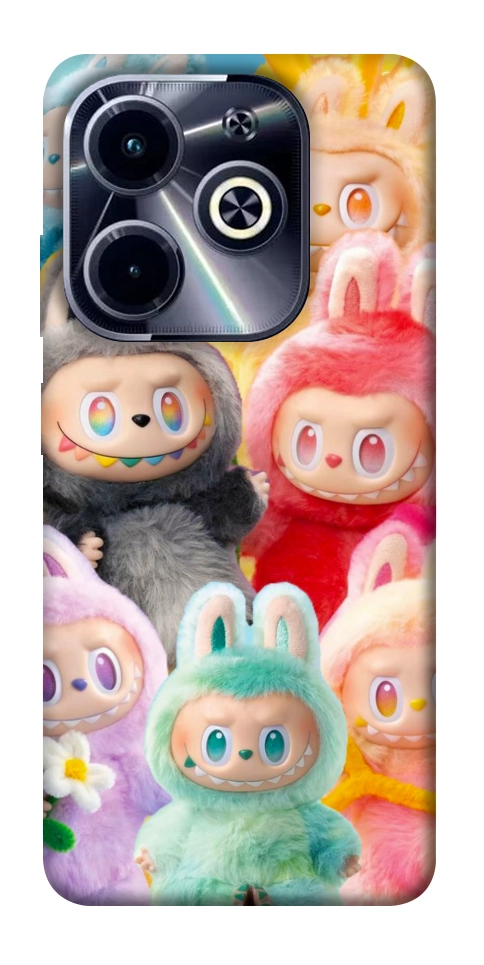 Чохол Rainbow labubu для TECNO Spark 20