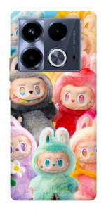 Чехол Rainbow labubu для Infinix Note 40 4G