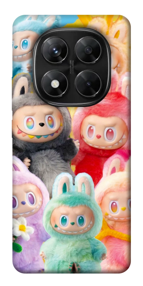 Чехол Rainbow labubu для Xiaomi Redmi Note 14 Pro 5G