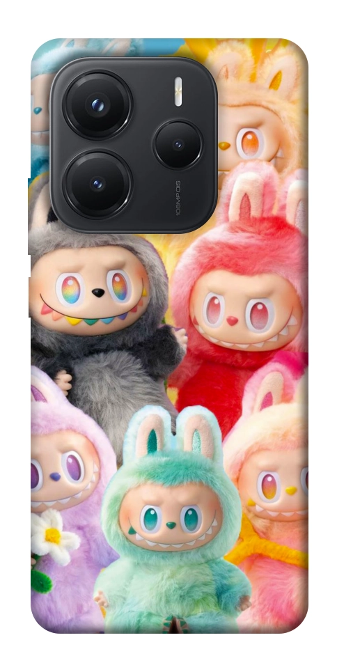 Чехол Rainbow labubu для Xiaomi Redmi Note 14 5G
