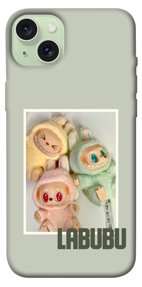 Чохол Trio labubu для iPhone 15 Plus