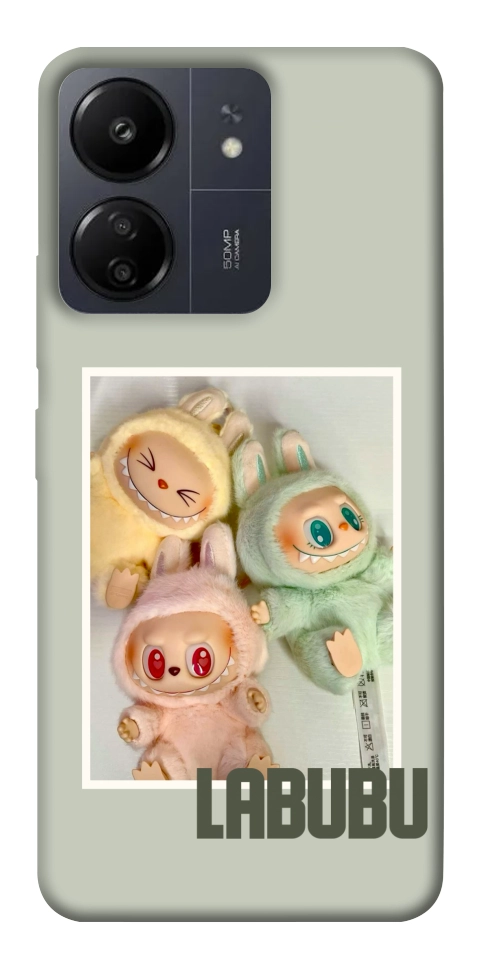 Чехол Trio labubu для Xiaomi Redmi 13C