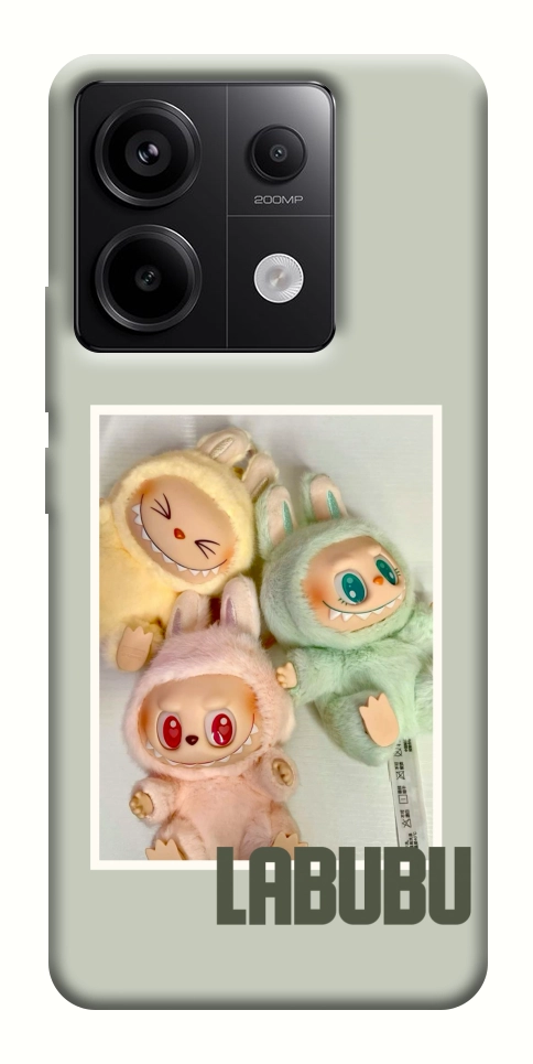 Чехол Trio labubu для Xiaomi Redmi Note 13 Pro 4G
