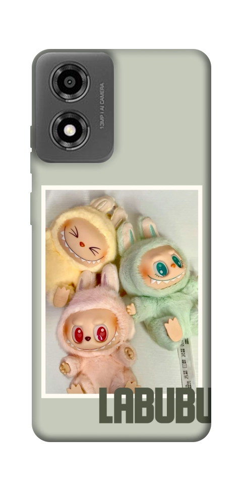 Чохол Trio labubu для Motorola Moto E14