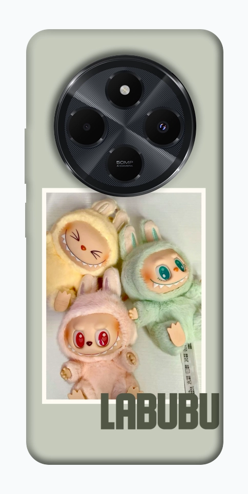 Чехол Trio labubu для Xiaomi Redmi 14C