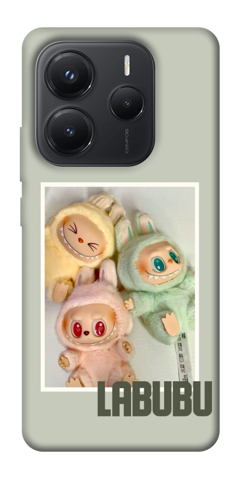 Чехол Trio labubu для Xiaomi Redmi Note 14 5G
