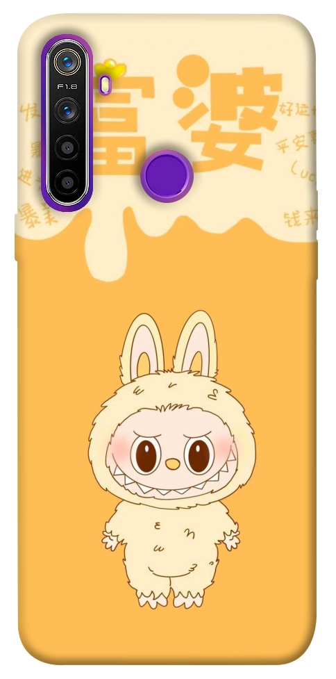 Чехол Yellow labubu для Realme 5