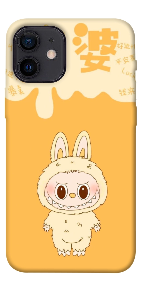 Чехол Yellow labubu для iPhone 12 mini