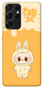 Чехол Yellow labubu для Galaxy S21 Ultra