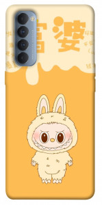 Чехол Yellow labubu для Oppo Reno 4 Pro
