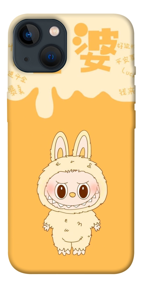 Чохол Yellow labubu для iPhone 13
