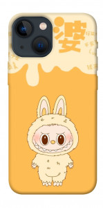 Чохол Yellow labubu для iPhone 13 mini