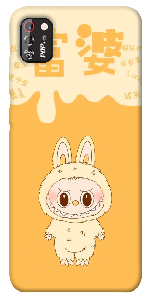 Чехол Yellow labubu для TECNO POP 4 Pro