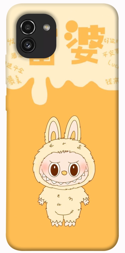 Чехол Yellow labubu для Galaxy A03