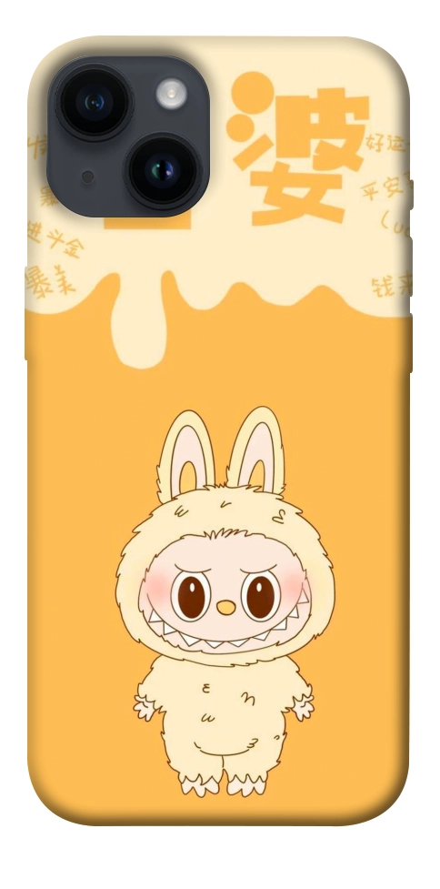 Чехол Yellow labubu для iPhone 14