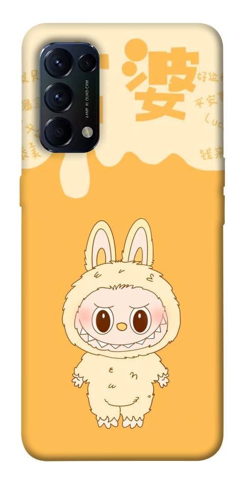 Чохол Yellow labubu для Oppo Reno 5 4G