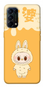 Чохол Yellow labubu для Oppo Reno 5 4G