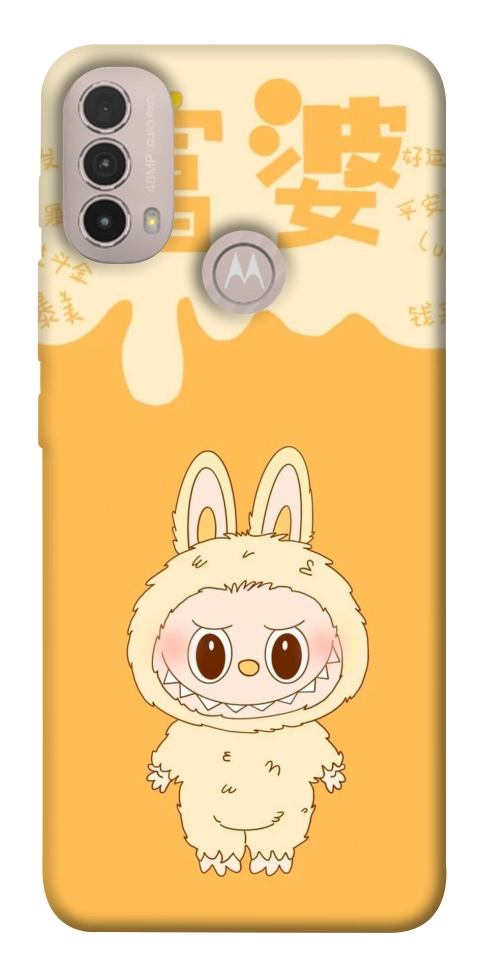Чехол Yellow labubu для Motorola Moto E40