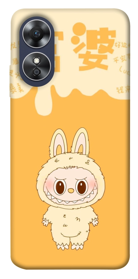 Чехол Yellow labubu для Oppo A17