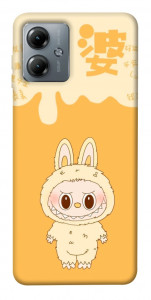 Чехол Yellow labubu для Motorola Moto G14