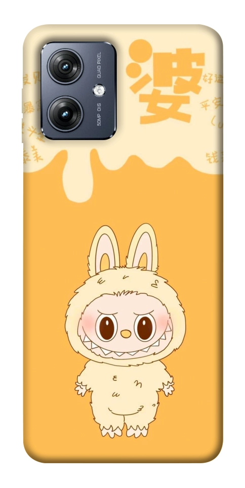 Чехол Yellow labubu для Motorola Moto G54