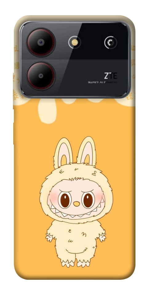 Чехол Yellow labubu для ZTE Blade A54 4G