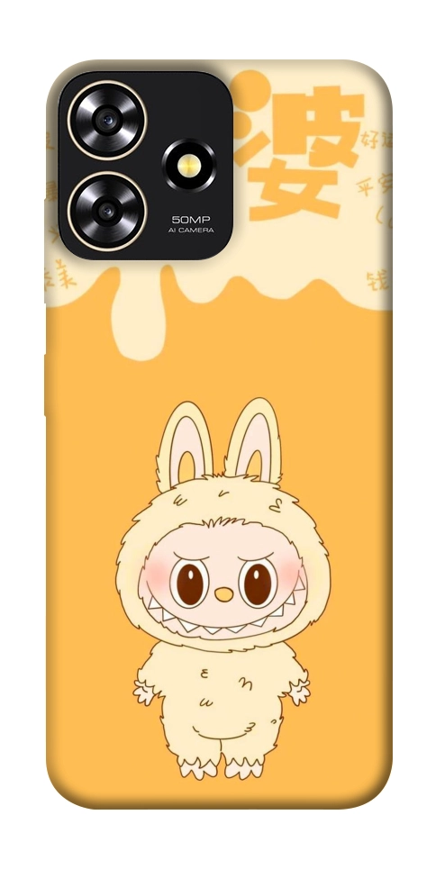Чехол Yellow labubu для ZTE Blade A73 4G