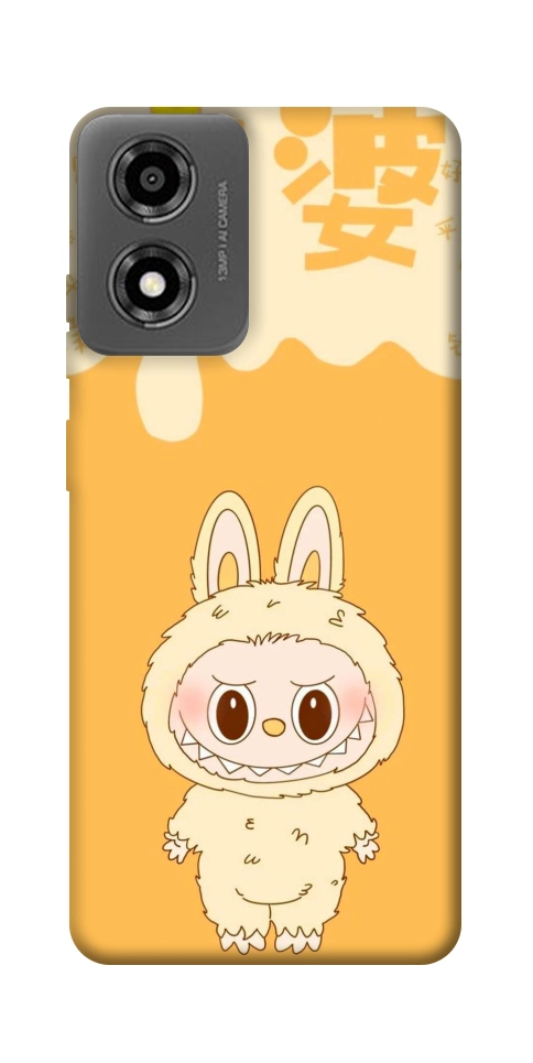 Чохол Yellow labubu для Motorola Moto E14