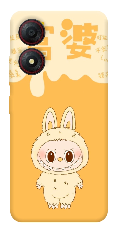 Чехол Yellow labubu для ZTE Blade A34 4G