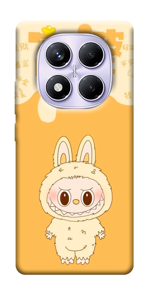 Чехол Yellow labubu для Xiaomi Redmi Note 14 Pro 4G