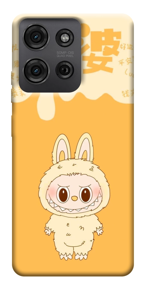 Чехол Yellow labubu для Motorola Moto G75 5G