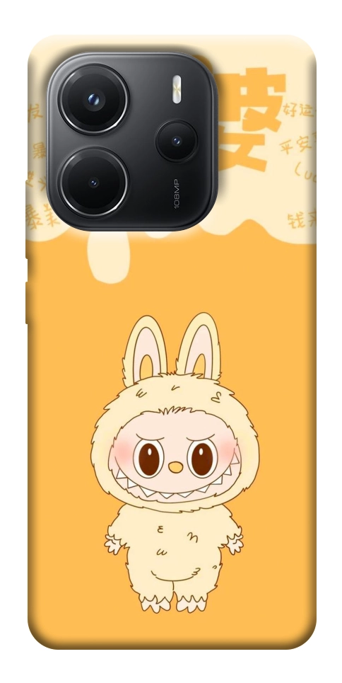 Чехол Yellow labubu для Xiaomi Redmi Note 14 4G (Europe version)