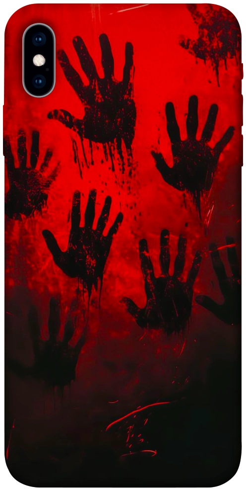 Чехол Bloody hands для iPhone XS