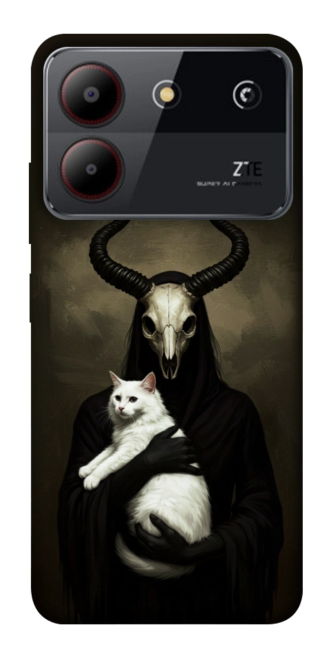 Чехол Creature with cat для ZTE Blade A54 4G