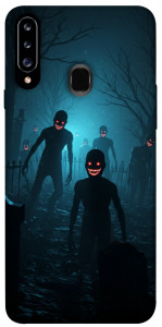 Чехол Happy zombies для Galaxy A20s (2019)