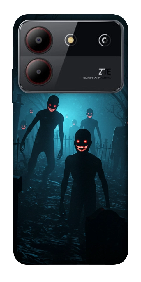 Чехол Happy zombies для ZTE Blade A54 4G