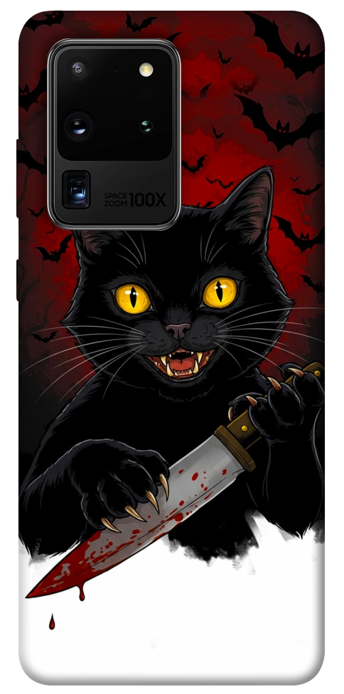 Чехол Horror lucky cat для Galaxy S20 Ultra (2020)