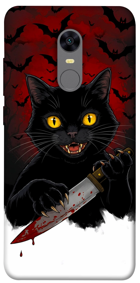 Чехол Horror lucky cat для Xiaomi Redmi Note 5 (Single Camera)