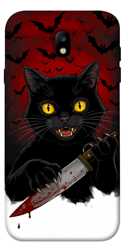 Чехол Horror lucky cat для Galaxy J7 (2017)