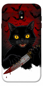 Чехол Horror lucky cat для Galaxy J7 (2017)