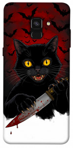 Чехол Horror lucky cat для Galaxy A8 (2018)