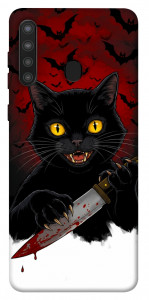 Чехол Horror lucky cat для Galaxy A21